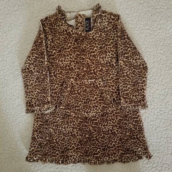 The Children's Place Velour Animal Print Dress